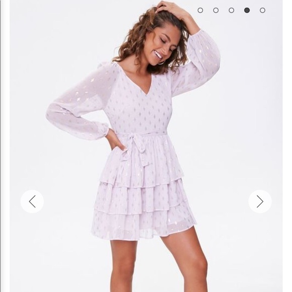 NWT Forever 21 Gold Diamond Mini Dress - Picture 1 of 12